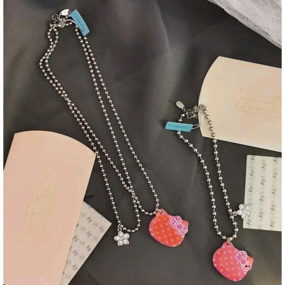 Hello Kitty Necklace Lot Jewelberry Japan Rare Sanrio Pendant Bracelet Jewelry - Picture 1 of 15